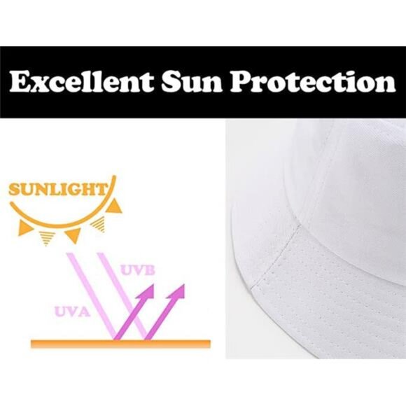 3 Packs Unisex Bucket Hat Solid Colors Sun Hat with UV Protection main image 5